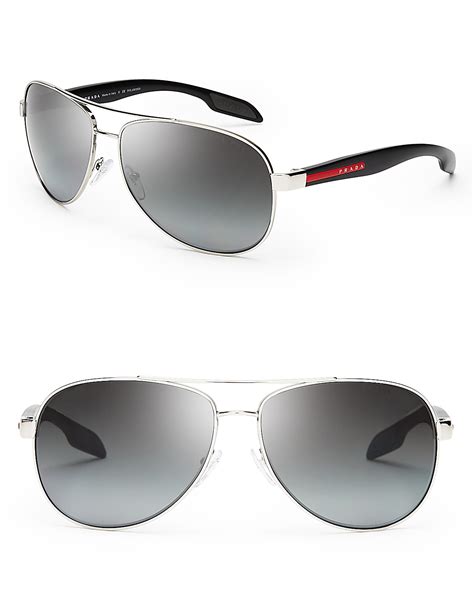 prada linea rossa aviator sunglasses silver|Prada linea rossa polarized sunglasses.